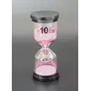 Пісочний годинник "Коло" скло + пластик 10 хвилин Рожевий пісок