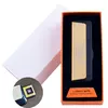 Електроімпульсна запальничка в подарунковій упаковці Ukraine (Подвійна блискавка, USB) №HL-62 Gold