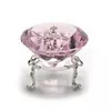 Кришталевий кристал на підставці рожевий (6 см)