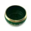Чаша співоча бронзова "Будда" зелена (d-13.8 см h-6.5 см)