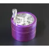 Гріндер алюмінієвий магнітний 4 частини GR-110 6*6*4,5 см. Фіолетовий