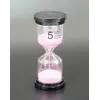 Пісочний годинник "Коло" скло + пластик 5 хвилин Рожевий пісок