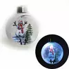 Ялинкова куля LED різним кольором 3D фігура "Сніговик" 11х9,5х6,5см, 1шт/етик.