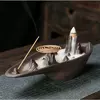 Підставка для пахощів "Життя дим" кераміка "Альпійська човен" 26*10*9,5см.
