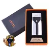 Запальничка в подарунковій коробці Lighter (Подвійна блискавка) №HL-50 Silver