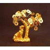 Собака полістоун під золото + дерево з золотими монетами