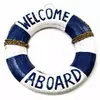 Рятувальний круг дерев'яний "Welcome Aboard" (d-29 см)