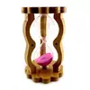 Годинник пісочний у бамбуку рожевий пісок (10 хв) (14,5х8,5х5,5 см)