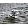 Амулет кошельковый білий метал Мишка з ложкою