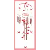 Музика вітру "Пластик" 20 трубочок на хрестовині Калибри Рожеві