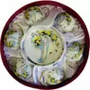 Сервіз круглий фарфор (6SCS173) 6 чашок+ 6 блюдець "Китаянка під вербою" (110 мл)(10шт.в ящ.)