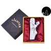 Запальничка в подарунковій коробці Дівчина на Мікрофоні (Турбо полум'я) №XT-61 Silver