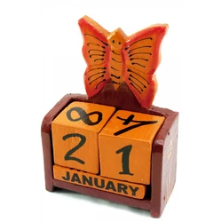 Календар настільний "Метелик" дерево коричнева (15х10х5 см)