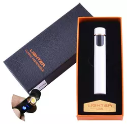 USB запальничка в подарунковій упаковці Lighter (Спіраль розжарювання) №XT-4980 White