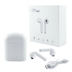 Бездротові навушники i7S 5.0 з кейсом, white