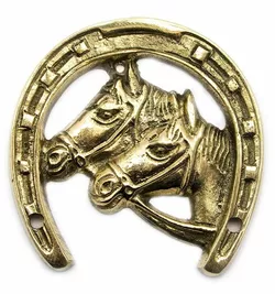 Підкова з кіньми бронзова (9,5х9,1х0,6 см)