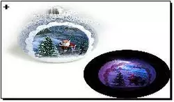 Ялинкова куля LED різним кольором 3D фігура "Дід Мороз" 11,5х9,5х3,5см, 1шт/етик.