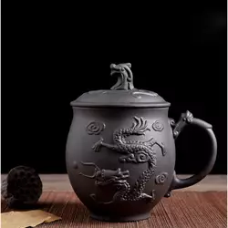 Чашка "Пузатий дракон" чорна 500мл. 14*10*14,5см.