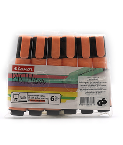 Текстовиделітелі пастель. "Luxor" "Textliter" 1-4,5mm персик. PVC