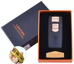 Запальничка в подарунковій коробці Lighter (Подвійна блискавка) №HL-32 Black