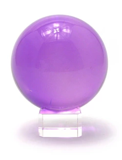 Кришталева куля на підставці фіолетовий (8 см)(10,5х8х8 см)