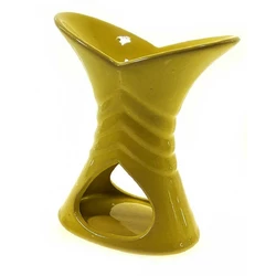 Аромалампа керамічна жовта (12х10х6 см)