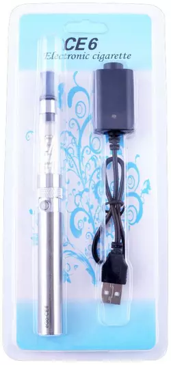Електронна сигарета CE-6, 650 mAh (блістерна упаковка) №609-40 Silver
