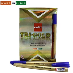 Ручка Cello Original "Tri-mate-GOLD" 1.0 мм сін. 50/Box