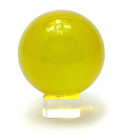 Кришталева куля на підставці жовтий (8 см)