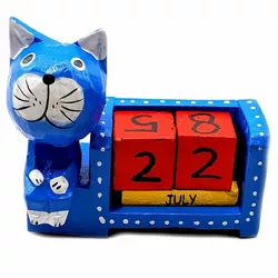 Календар настільний "Кіт" дерев'яний (11х9х4 см)
