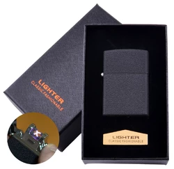Електроімпульсна запальничка в подарунковій коробці LIGHTER (USB) №HL-137 Black