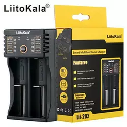 Зарядний пристрій LiitoKala Lii-202, 2Х-10440/ 14500/16340/ 17355/17500/17500/ 17670/18350/18490/18650/ 22650/