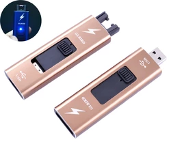 Електроімпульсна запальничка GLBIRD (USB) №HL-139 Gold