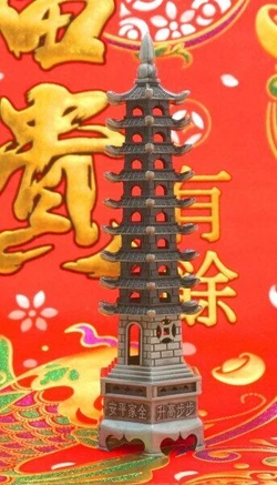 Пагода 9 ярусів силумін в сірому кольорі