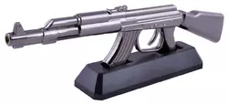 Сувенірна запальничка на підставці Автомат АК-47 (Турбо полум'я) №4370-2