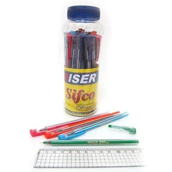 Ручка масляна Wiser "Sifco" 0,6 мм банку/30шт, корпус mix, синя