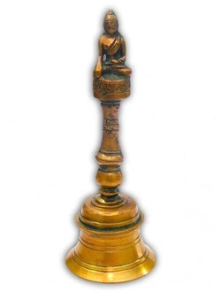 Бронзовий дзвіночок з ручкою Будда