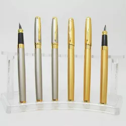 Ручка пір'яна металева "Baixin" золото + матів (-4,-8)