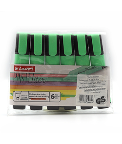 Текстовиделітелі пастель. "Luxor" "Textliter" 1-4,5mm зел. PVC
