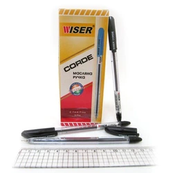 Ручка масляна Wiser "Corde" 0,7 мм, чорна