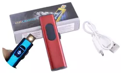 USB запальничка в подарунковій упаковці Lighter (Спіраль розжарювання) №HL-59 Red