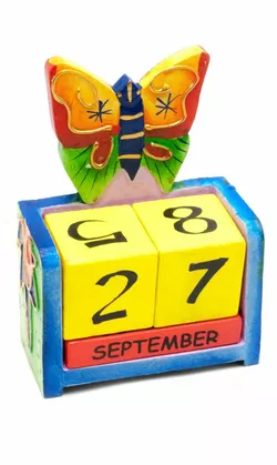 Календар настільний "Метелик" дерево (14,5х10,5х5 см)