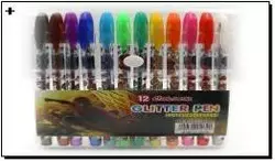 Набір гелевих ручок гліттер "SM" L, PVC, 12 кольорів, 1шт/етик.