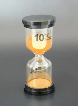 Пісочний годинник "Коло" скло + пластик 10 хвилин Помаранчевий пісок