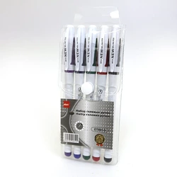 Набір гелевих ручок 5кол., 0,5 мм, грип, без/етик."Айхао"