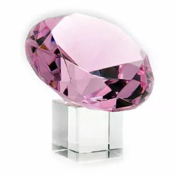 Кристалл хрустальный розовый (12см)