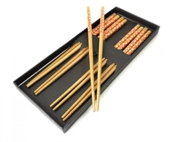 Палички для їжі бамбук з малюнком набір 5 пар №3