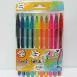 Набір кулькових ручок Beifa - 1мм, 10 кольорів