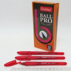 Ручка масляна Goldex Ball pro #1201 Індія Red 0,7 мм з грипом