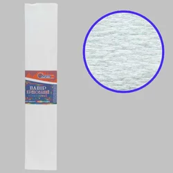 Креп-папір 100%, білий 50*200см, 20г/м2